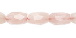 Rose Quartz (A) Microfaceted Long Nugget 9x14mm