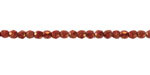Czech Glass Textured Oxblood w/ Gold Fire Polished Round 3mm