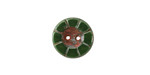 Czech Glass Spruce Picasso 2-Hole Button 14mm