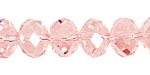 Light Rose Crystal Faceted Rondelle 14mm