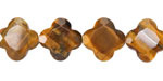 Tiger Eye Faceted Quatrefoil 13mm