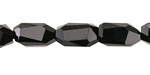 Black Obsidian Microfaceted Long Nugget 9x14mm