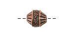 Mykonos Antique Copper (plated) Meander Bicone 14x12mm