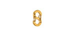 Waterproof 18K Gold PVD Plated Stainless Steel S Spring Clasp 7x11mm
