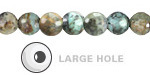 African Turquoise Faceted Round (Large Hole) 8mm Beads