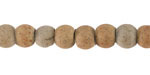 Light Sand Porcelain (large hole) Round 7x8mm