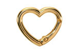 18K Gold (plated) X-Large Heart Clasp 30x26mm
