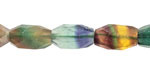 Rainbow Fluorite Microfaceted Long Nugget 9x14mm