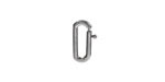 Stainless Steel Medium Oval Spring Ring Clasp 6x14mm