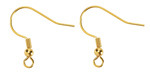 Vintaj 10K Gold (plated) Shepherd's Hook Ear Wire 22mm