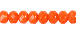 Czech Glass Tangerine Opaline Fire Polished Rondelle 6x9mm