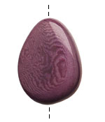 Tagua Nut Violet Flat Pebble 35-45x28-37mm