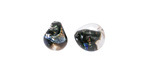 Unicorne Beads Glass Cosmic Onyx Teardrop 9-10mm