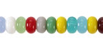 Multi-Colored Glass Rondelle 5x8mm