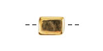 Mykonos Metalized Ceramic Gold Rectangle Tube 10x8mm