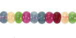 Wildflower Mix Agate Rondelle 5x8mm