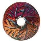 Xaz Raku Flash Leaf Donut 45-47mm