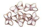 Czech Glass Bronzed Crystal Butterfly 20x11mm