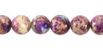 Purple & Turquoise (Light) Impression Jasper Round 10mm