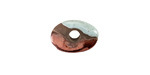 Mykonos Ceramic Raku Metallic Frosted Copper Oval Washer 15-18mm