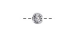 Mykonos Antique Silver (plated) Folksy Heart Bead 7mm