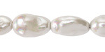 Pearly White Baroque Style Shell Pearl 18x11mm