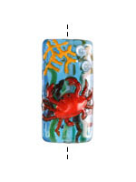 Grace Lampwork Red Crab Kalera 26-27x38-39mm