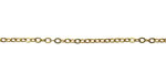 Waterproof 18K Gold PVD Plated Stainless Steel Delicate Cable Chain, 2.25x1.75mm links, 5' Package
