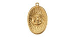 Vintaj Solid Brass Sun Face Pendant 21x14mm