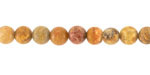Indonesian Fossil Coral (Matte) Round 6mm
