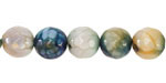 Coastal Sunset Fire Agate Faceted Round 10mm