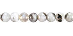 Rainbow Moonstone w/ Black Tourmaline Round 6mm