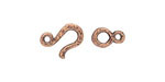 TierraCast Antique Copper (plated) Hammered Hook & Eye Clasp