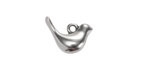 Antique Silver (plated) Puff Bird Focal 15x12mm