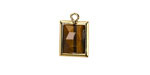 Tiger Eye w/ Gold Finish Faceted Rectangle Focal 10x15mm