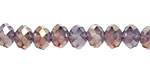 Light Amethyst AB Crystal Faceted Rondelle 8mm