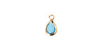 Capri Crystal Teardrop in Gold Finish Bezel 6.5x11.8mm