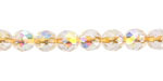 Czech Glass Crystal AB Gold Lined Fire Polished Round 8mm