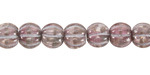 Czech Glass Wisteria w/ Silver Wash Large Hole Melon Round 6mm