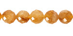 Citrine (A) Microfaceted Round 8mm Beads