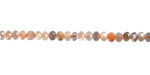 Gray Multi (light) Moonstone Faceted Rondelle 3x4mm