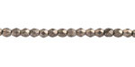 Czech Glass Jet w/ Antique Silver Fire Polished Round 4mm