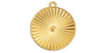 24K Gold (plated) Round Radiant Focal 20x23mm