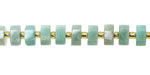 Brazil Amazonite Microfaceted Hexagon Heishi 4x8mm
