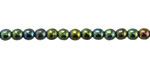 Czech Glass Iris Green Round Druk 4mm, 50 beads