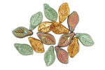Czech Glass Serenity Mix Leaf Drop 6x12mm