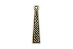 TierraCast Antique Brass (plated) Celtic Braid Charm 6x25mm