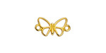 24K Gold (plated) Openwork Butterfly Focal Link 17.5x10mm