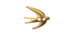 24K Gold (plated) Swallow Button 13.5x11mm