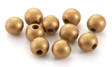 Metallic Gold Wood Round 14mm